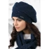 Dámský baret model 163229 tmavě modrá - Kamea