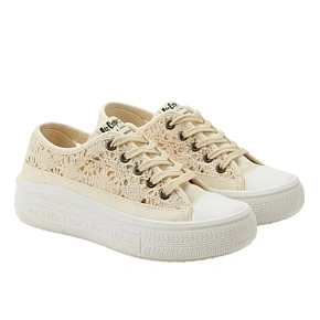 Lee Cooper buty damskie sportowe trampki beżowe platforma koronkowe dámské Lee Cooper buty damskie sportowe trampki beżowe platforma koronkowe dámské