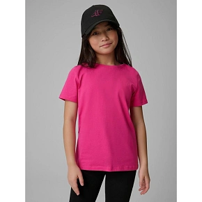 T-shirt regular gładki dziewczęcy 4F 4FJRSS26TTSHF3554-12S dětské