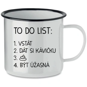 TO DO LIST:  BÝT ÚŽASNÁ - bílý plecháček 350 ml