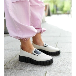 Polobotky TQ2407 bílé - Solea Polobotky TQ2407 bílé - Solea