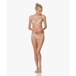 Biustonosz na fiszbinach QF1444E w kolorze nude - Calvin Klein