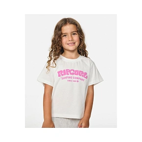 Koszulka dziewczęca RIP CURL Surf Puff Relaxed Tee -Girl biała dětské Koszulka dziewczęca RIP CURL Surf Puff Relaxed Tee -Girl biała dětské