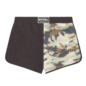 Spodenki kąpielowe męskie A09681 0SHAL E4944 khaki/czarny - Diesel