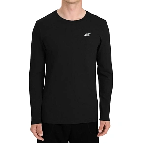 Koszulka męska 4F Longsleeve M611 głęboka czerń 4FWMM00TLONM611 20S pánské