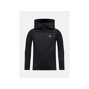 Bluza juniorska PEAK PERFORMANCE Jr Rider Essentials Zip Hood kolor czarny Bluza juniorska PEAK PERFORMANCE Jr Rider Essentials Zip Hood kolor czarny