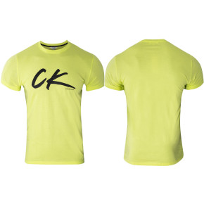 T-shirt męski KM0KM00467-ZAA zielony - Calvin Klein