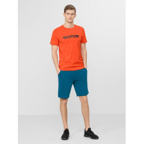T-shirt męski H4L22-TSM010-70S pomarańczowy - 4F