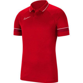 Męska koszulka piłkarska polo Dry Academy 21 M CW6104 657 czerwony - Nike