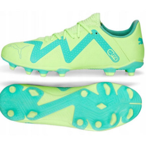 Męskie buty piłkarskie FG/AG 107187 03 Neonowa zieleń z niebieskim - Puma