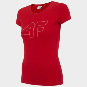 T-shirt damski W H4Z22-TSD353 62S czerwony - 4F