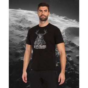 T-shirt męski LTD CALYPSO-M czarny z nadrukiem - Kilpi
