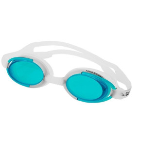 Biało-zielone okulary pływackie Malibu - Aqua-Speed