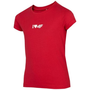 T-shirt dziewczęcy Jr HJZ22-JTSD005 62S - 4F