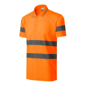 Koszulka polo Rimeck HV Runway M MLI-2V998 fluorescencyjny pomarańczowy