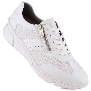 Damskie wygodne białe buty sportowe W RKR592 - Rieker