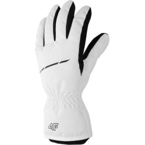 Damskie rękawice narciarskie 4F H4Z22-RED002 białe