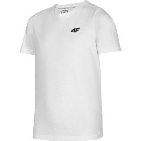 T-shirt dziecięcy 4F HJL22-JTSM001 biały