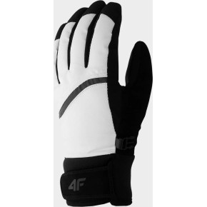 Damskie rękawice narciarskie 4F H4Z22-RED004 białe