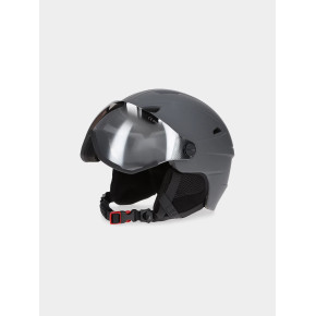 Pánská lyžařská helma s vestavěnými brýlemi 4FWAW23AHELM034-25S šedá - 4F